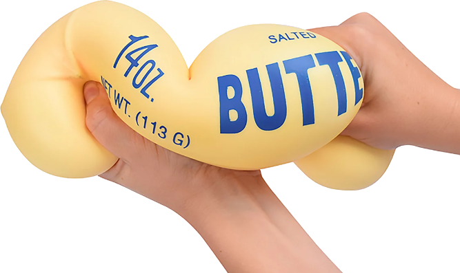 Butter squishy being squeezed